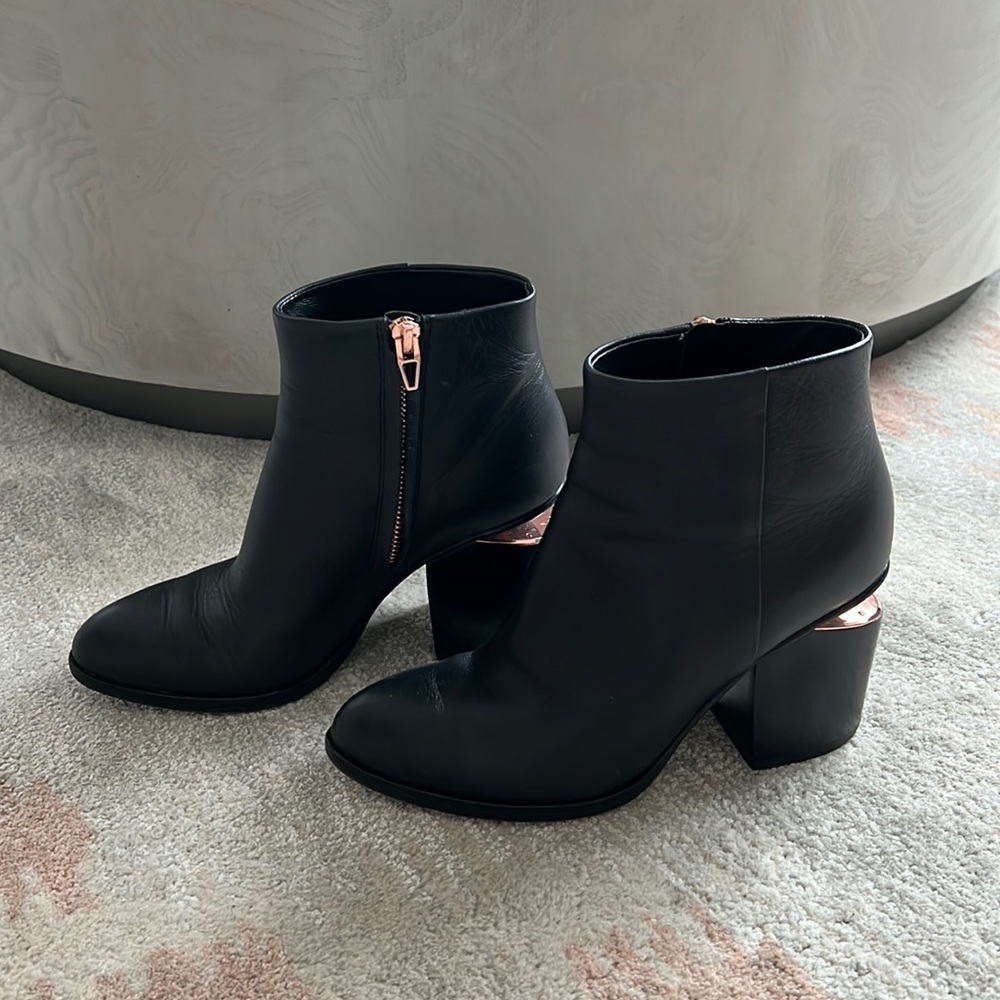 Alexander Wang Gabi Rose Gold Ankle Booties